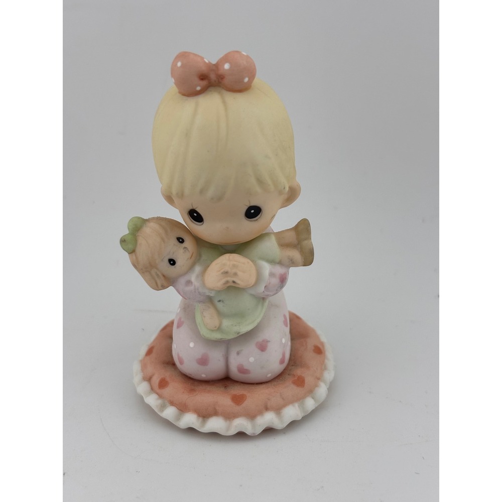 1997 Precious Moments Figurine "My‎ Sweetest Dreams" Enesco Girl Doll Blonde Bow